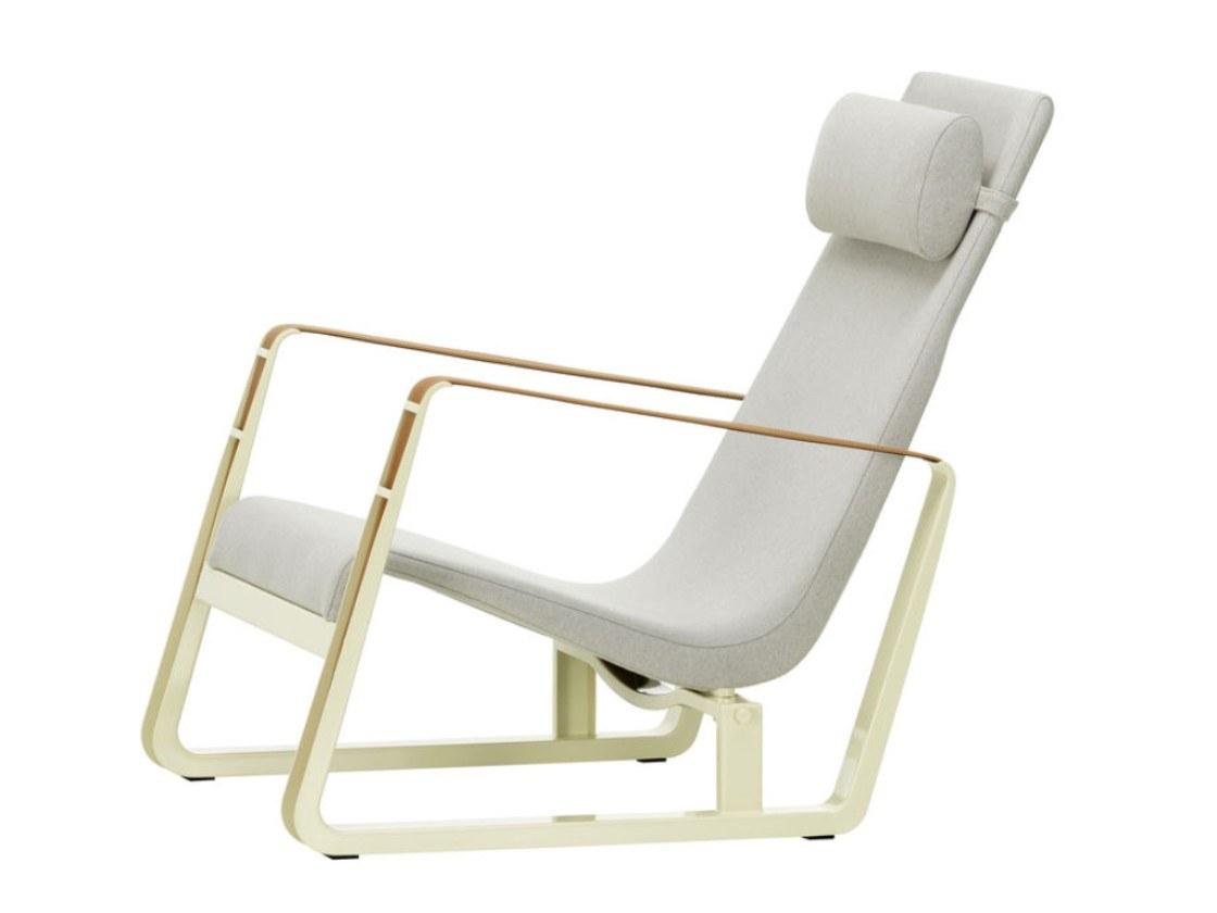 CITÉ Sled base fabric armchair with headrest