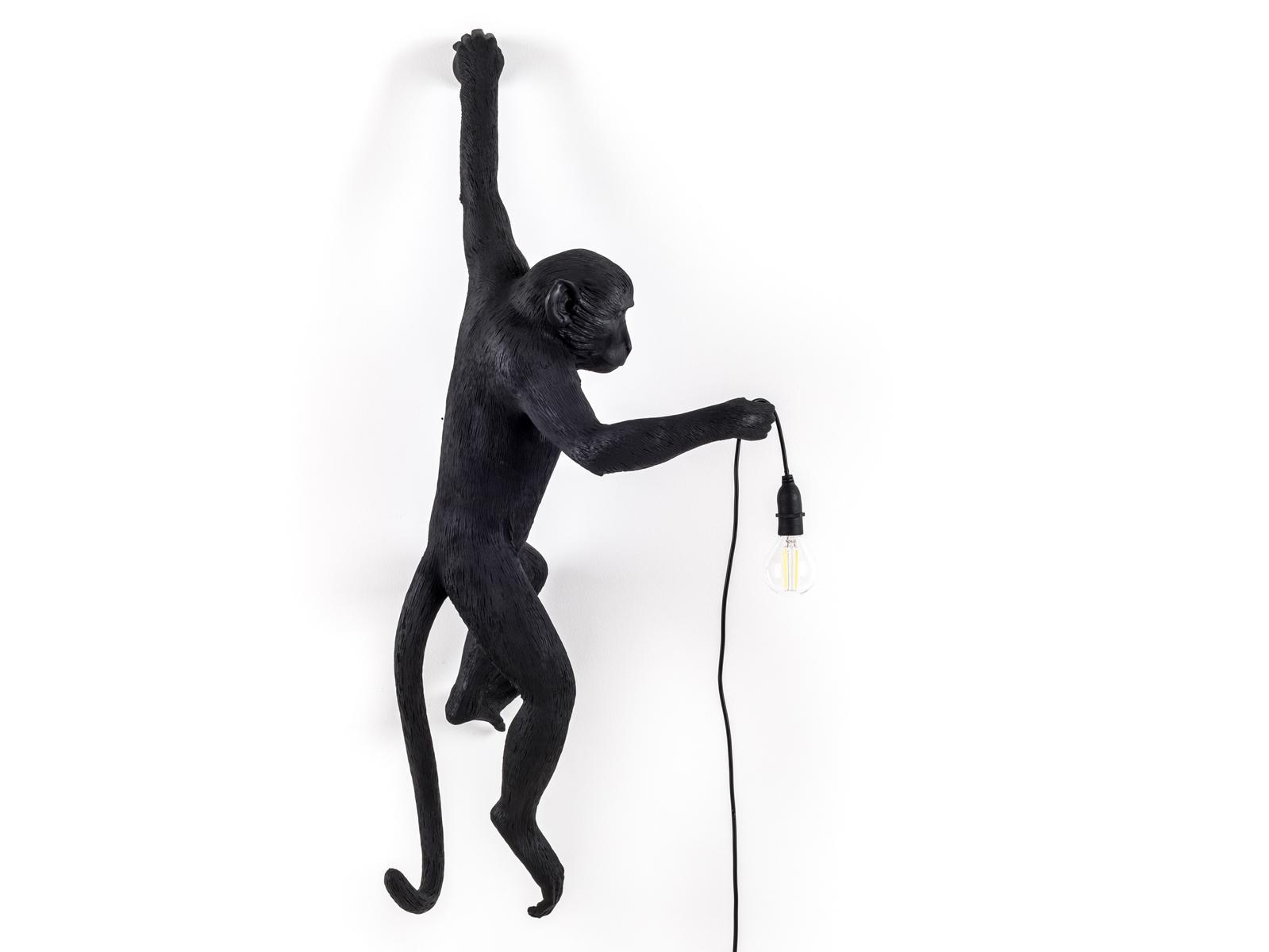 THE MONKEY LAMP BLACK HANGING LED resin wall lamp