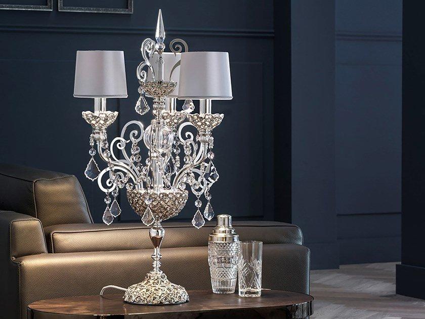 IMPERIAL TL3 Incandescent metal table lamp with crystals