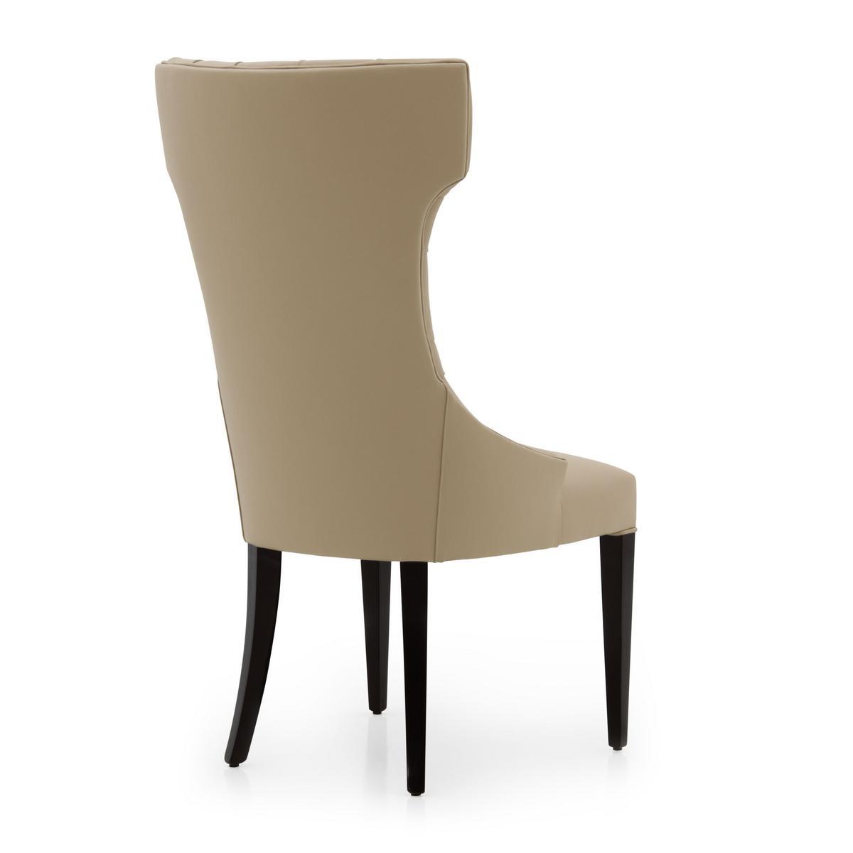 QUEEN 0450S Upholstered high-back leather chair