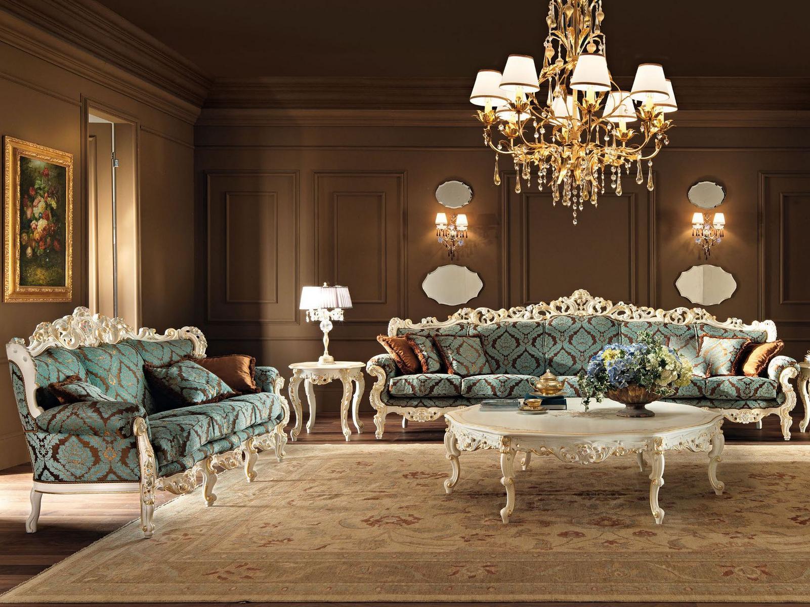 11611 Low round solid wood coffee table