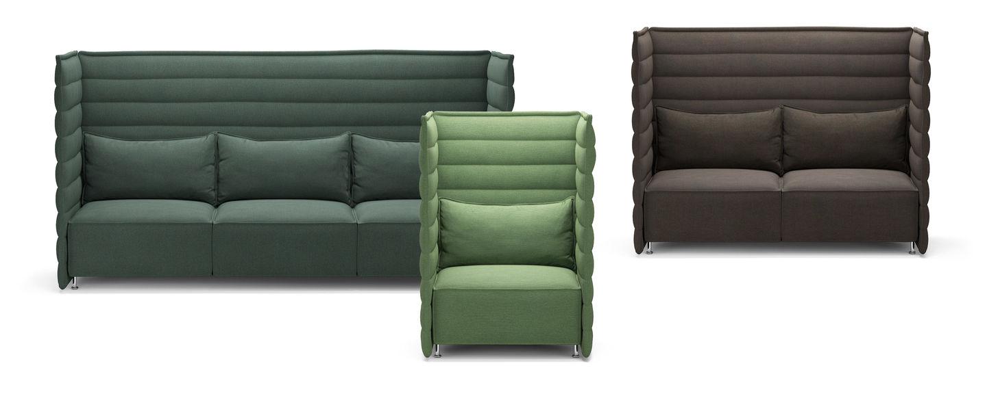ALCOVE PLUME CONTRACT 3 seater high-back fabric sofa