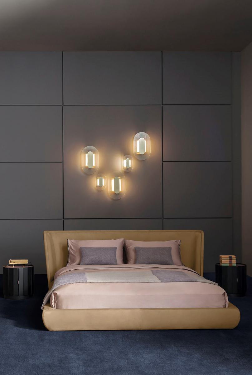 METROPOLIS PLAIN Leather bed