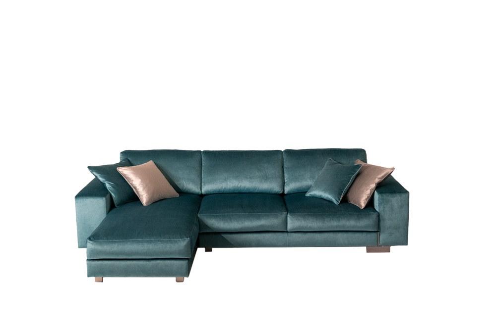 YOU GLAM Sectional velvet sofa with chaise longue