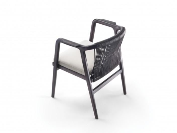 CRONO Solid wood chair with armrests