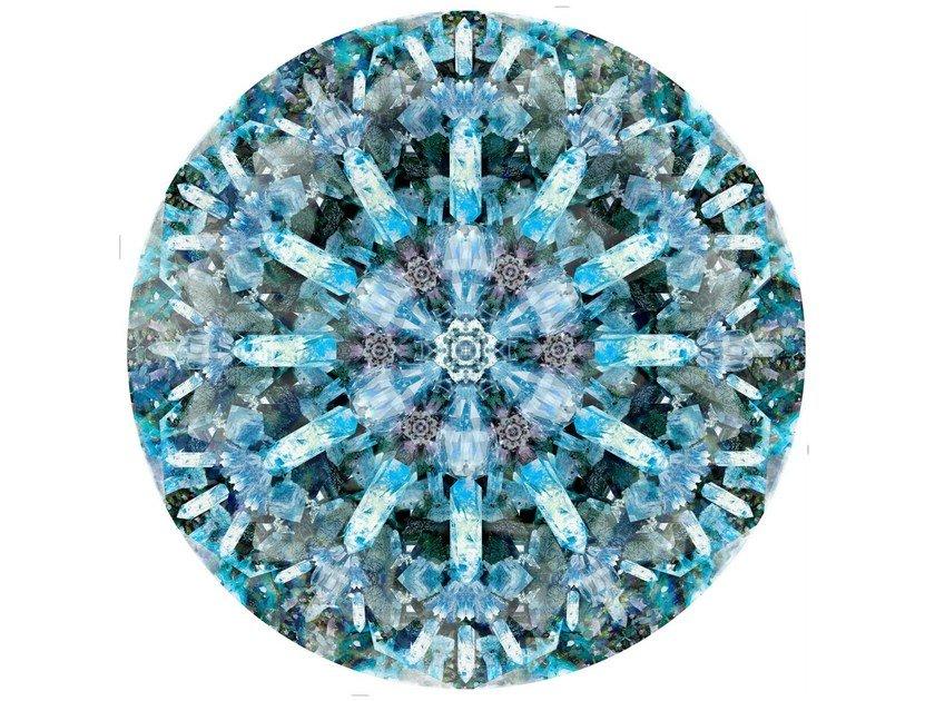 CRYSTAL ICE Patterned round rug