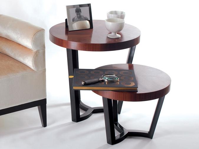SULIVAN Round rosewood side table