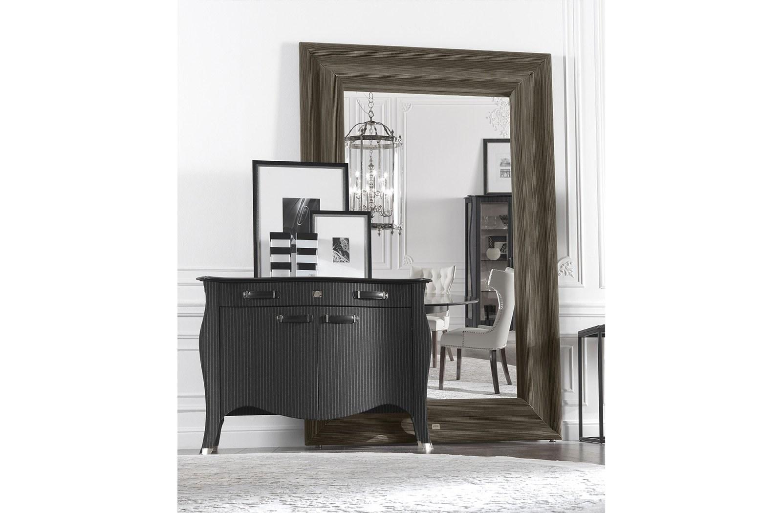 BYRON Freestanding framed wooden mirror
