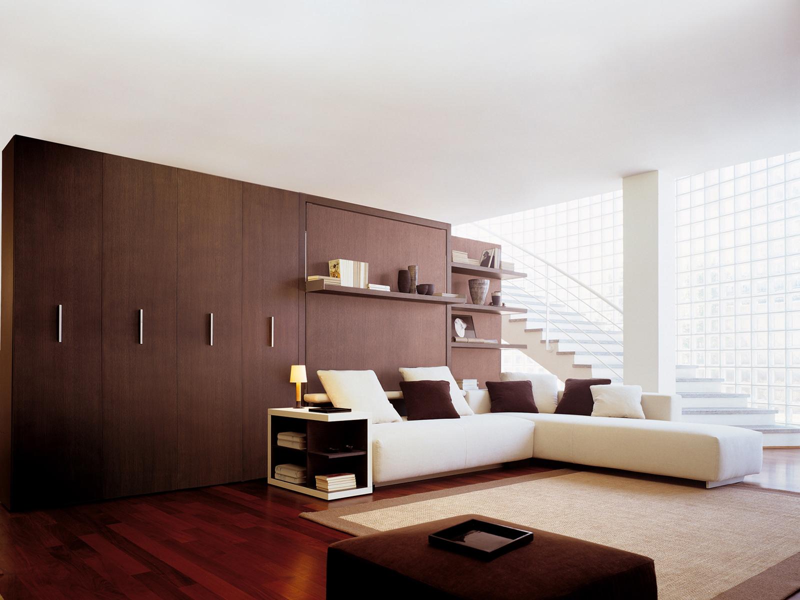 ATOLL 202 Storage wall with fold-away bed