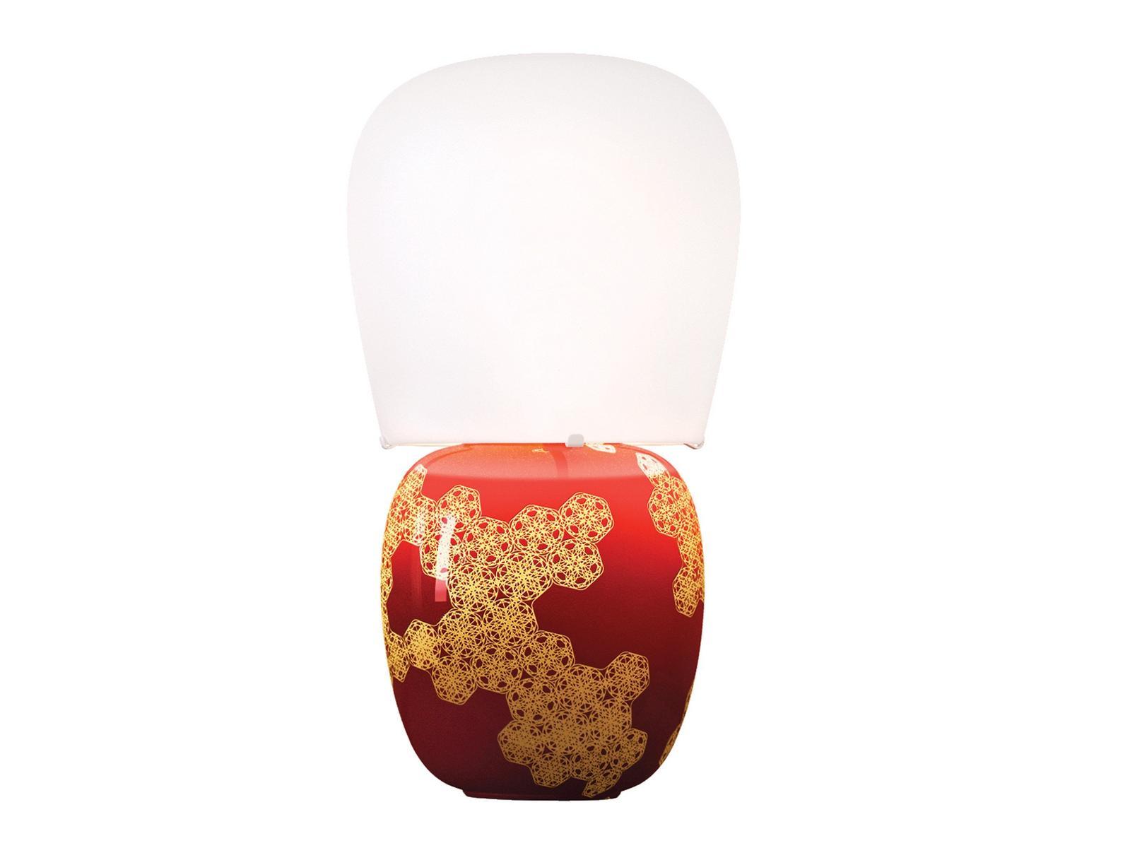 HIVE Ceramic and opal glass table lamp