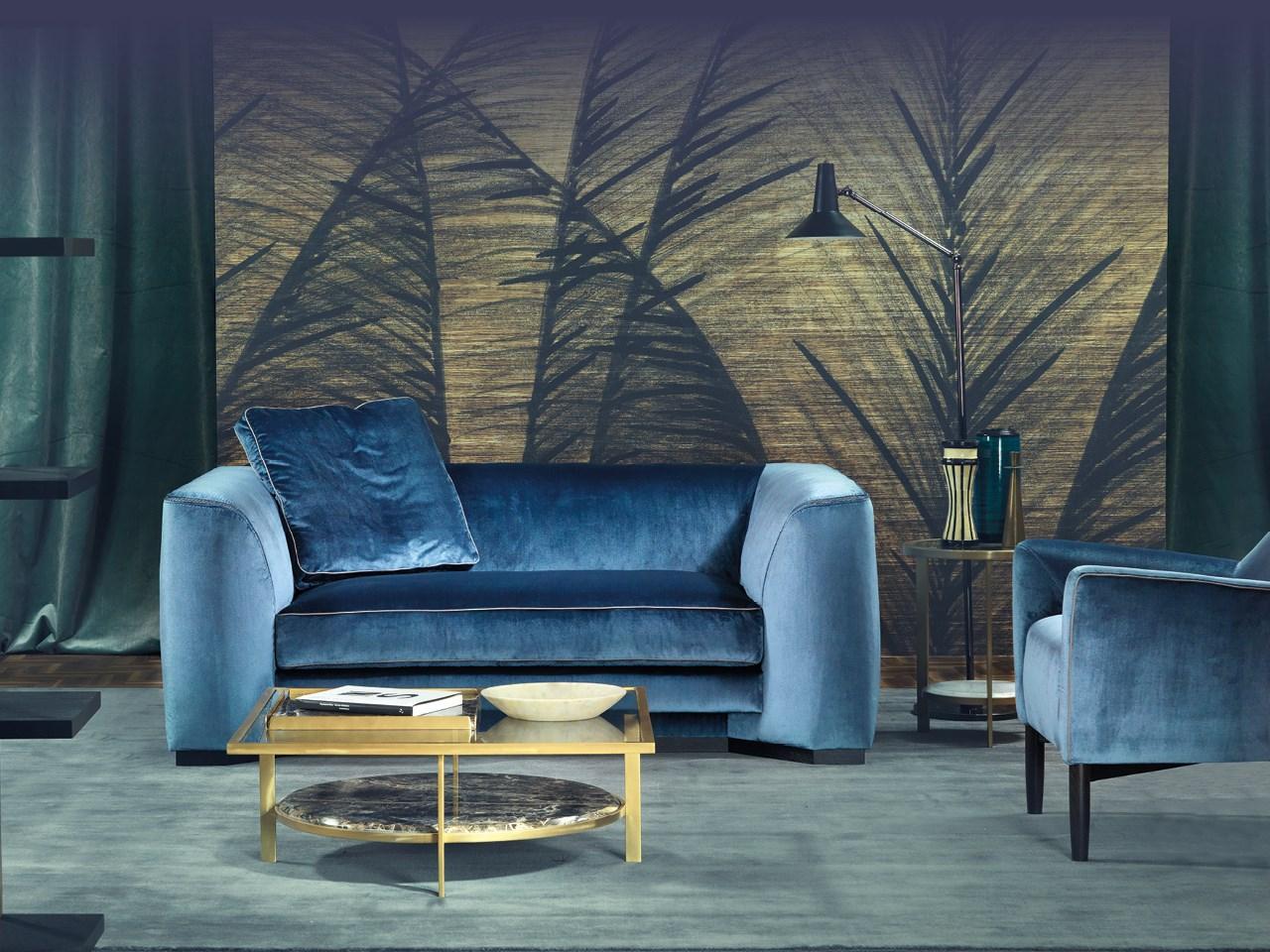 FRANKLIN LOVE SEAT 2 seater velvet sofa