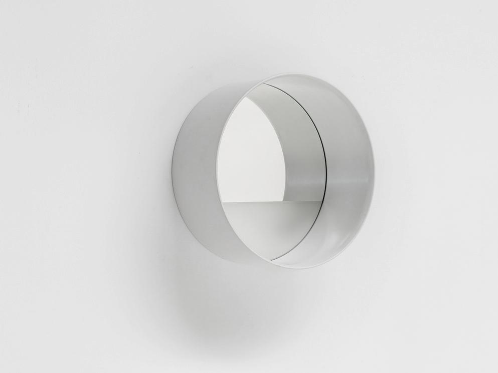 HORIZON LINEA Round wall-mounted framed mirror