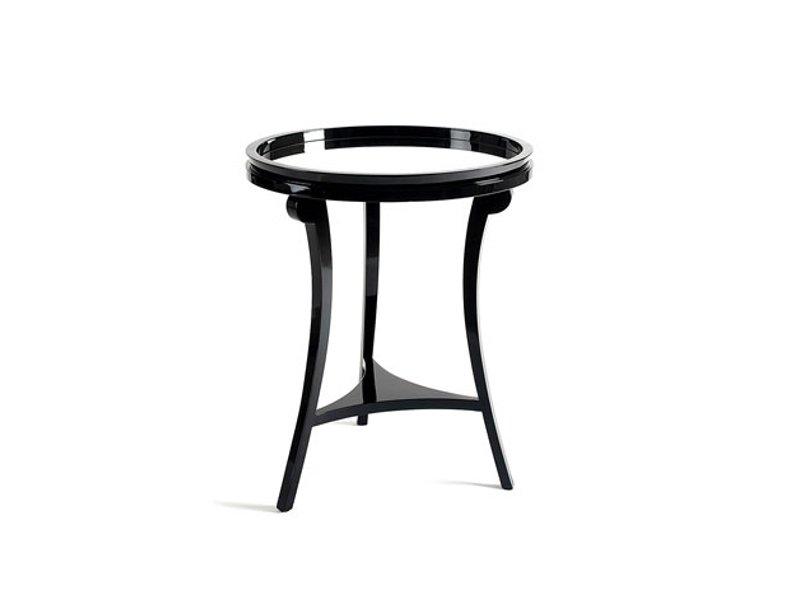 5TH Round wood and glass side table