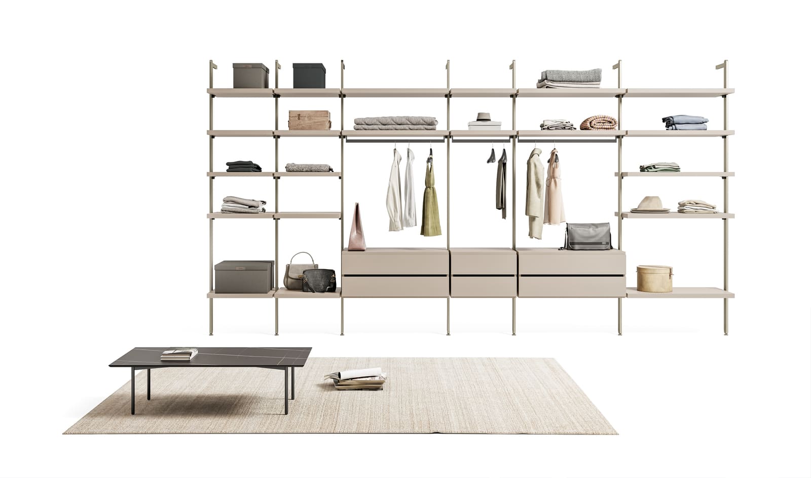 BAMBOO Linear melamine closet