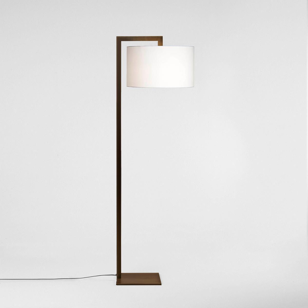 RAVELLO Floor lamp in steel and fabric