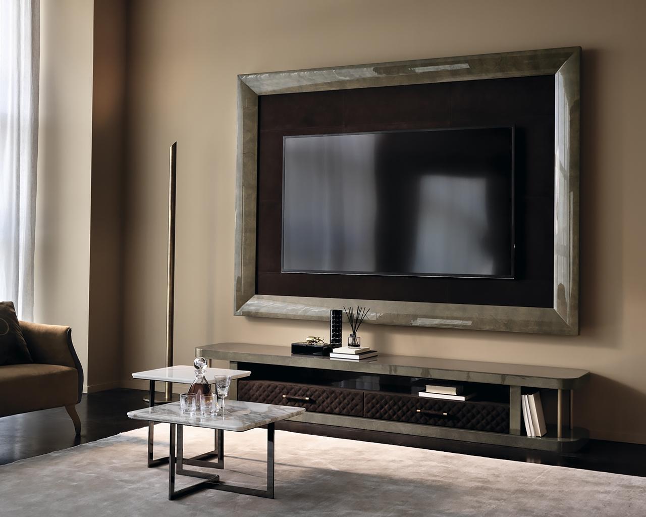 ZEUS Metal tv furniture with drawers