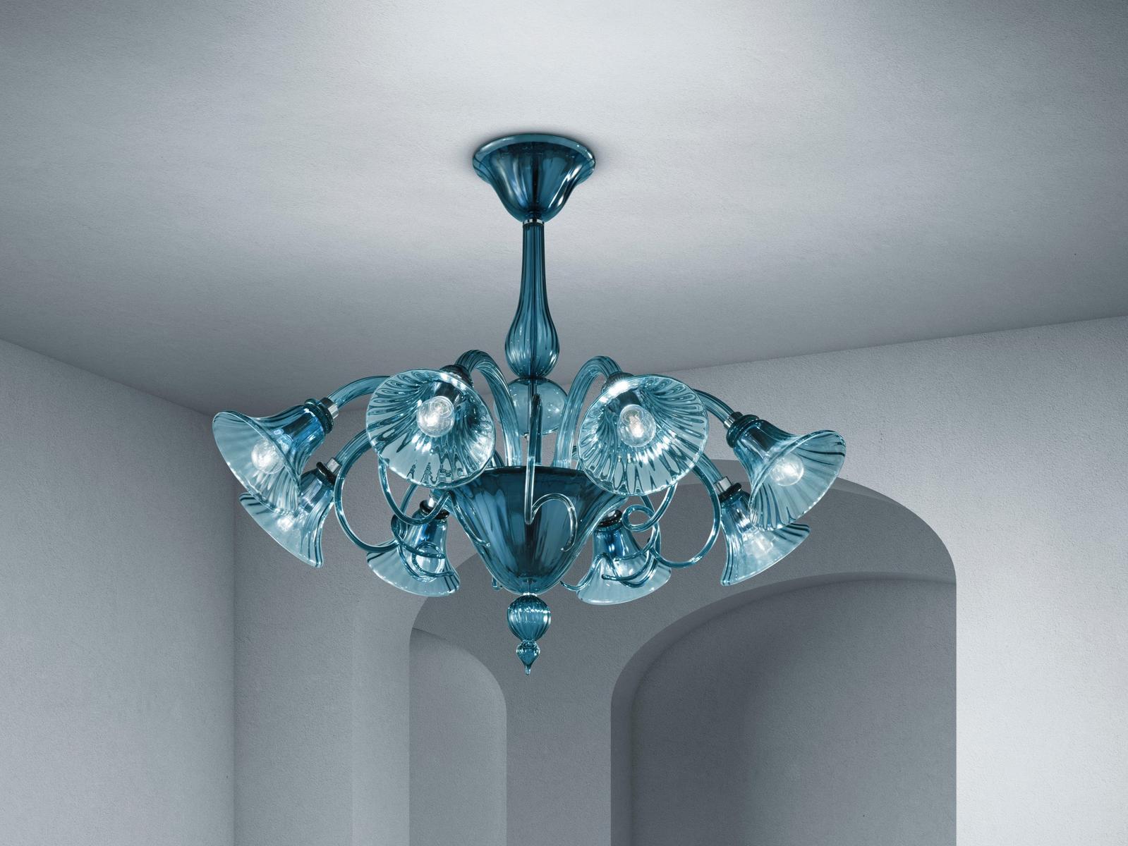 VENIER Blown glass chandelier