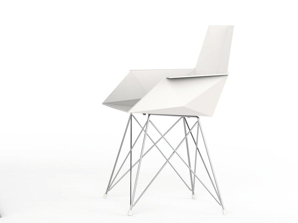 FAZ Polypropylene garden chair with armrests