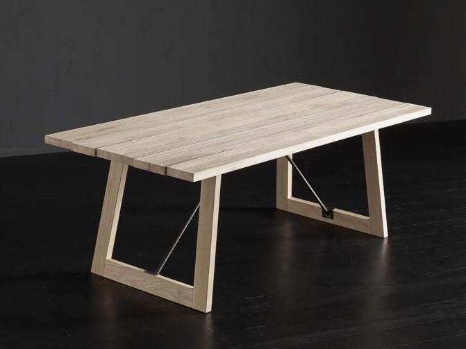 KENZO + FLAG/ TIRANTI Rectangular solid wood dining table