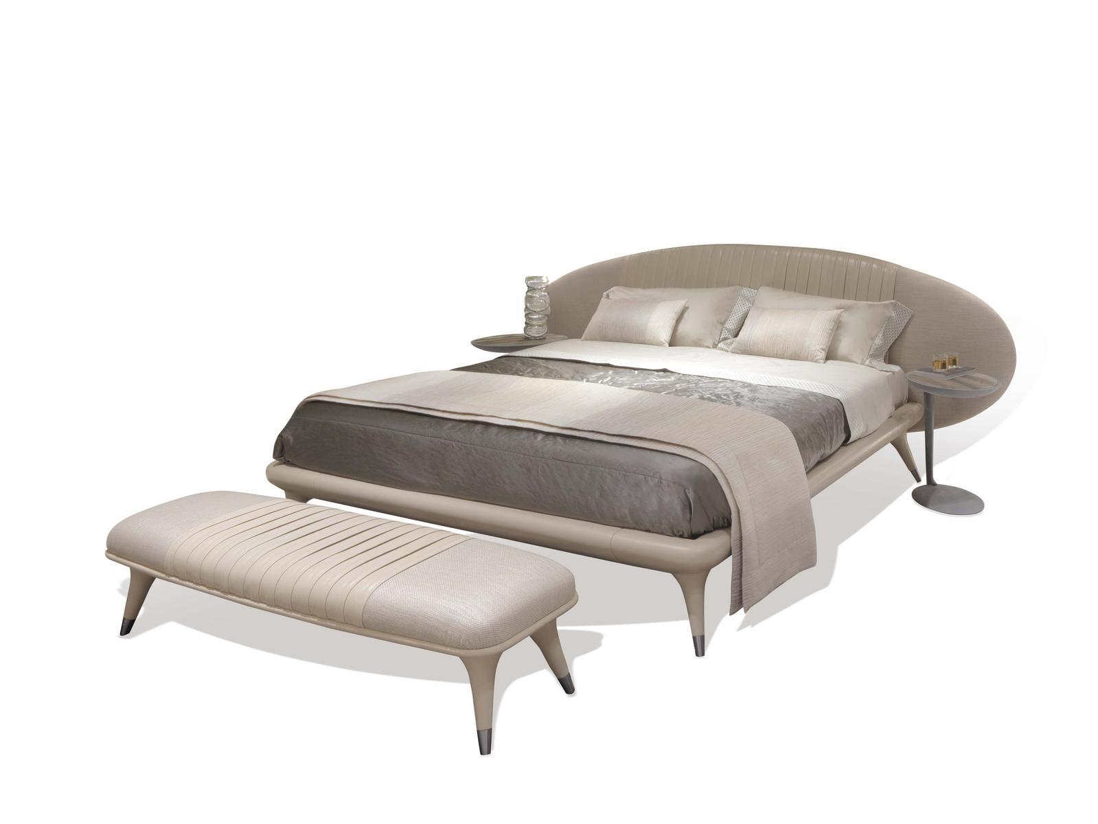 PRINCESS Upholstered leather double bed