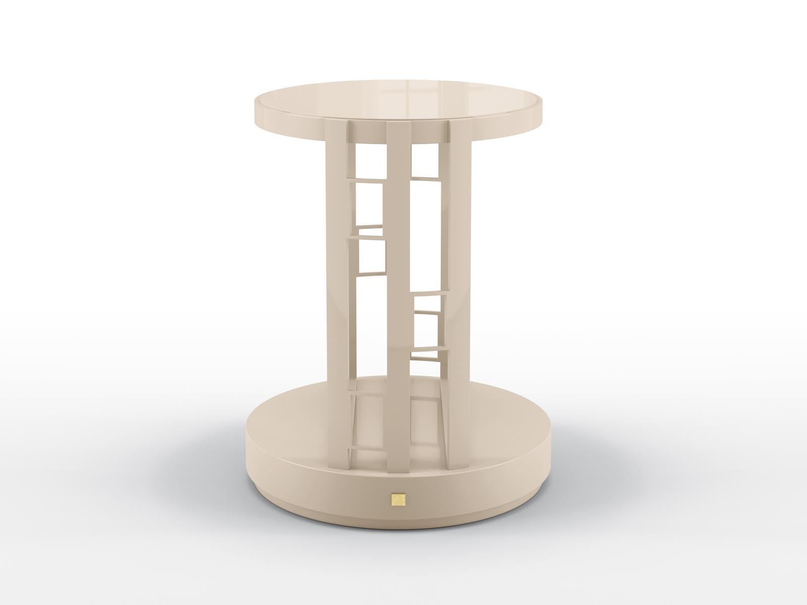 STAN Round multi-layer wood side table