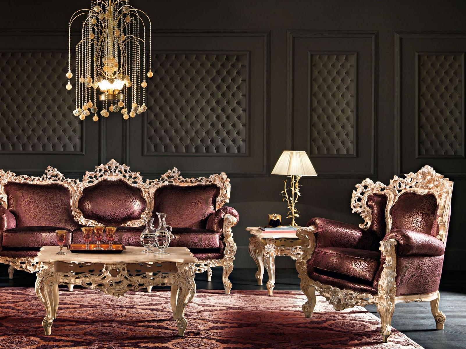 11419 Upholstered fabric armchair with armrests