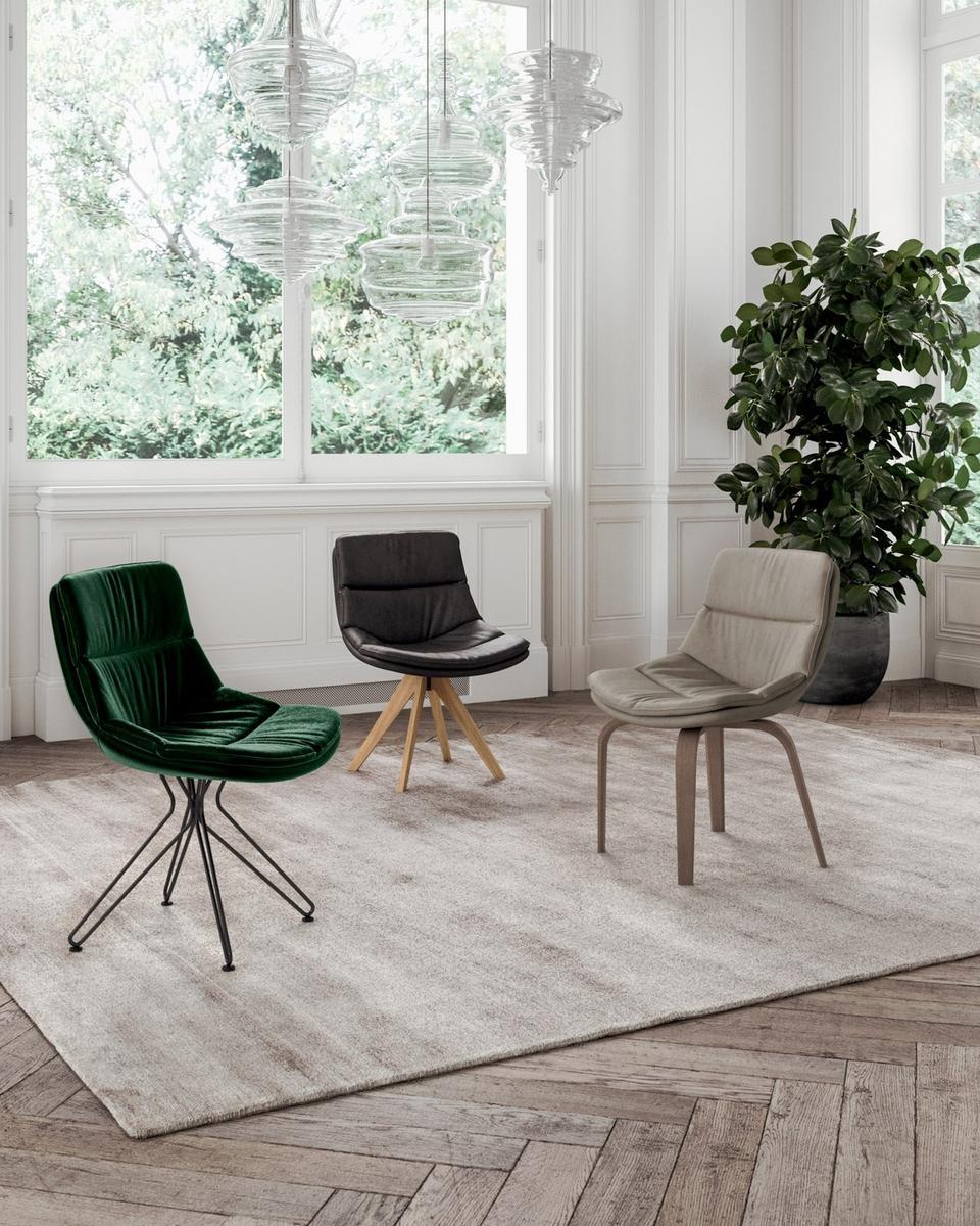 SELENA Swivel leather chair