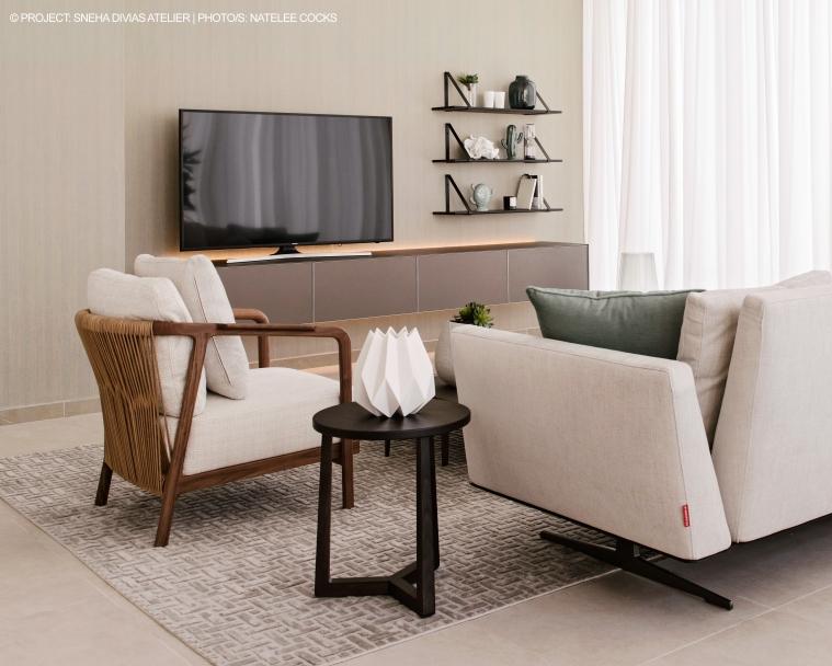 CRONO Fabric armchair with removable cover with armrests