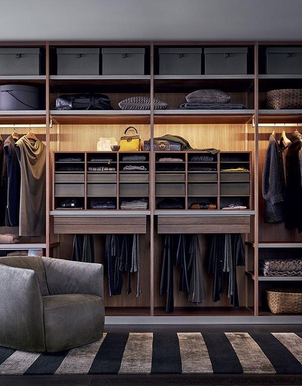 SENZAFINE Sectional wooden walk-in wardrobe SENZAFINE Sectional wooden walk-in wardrobe