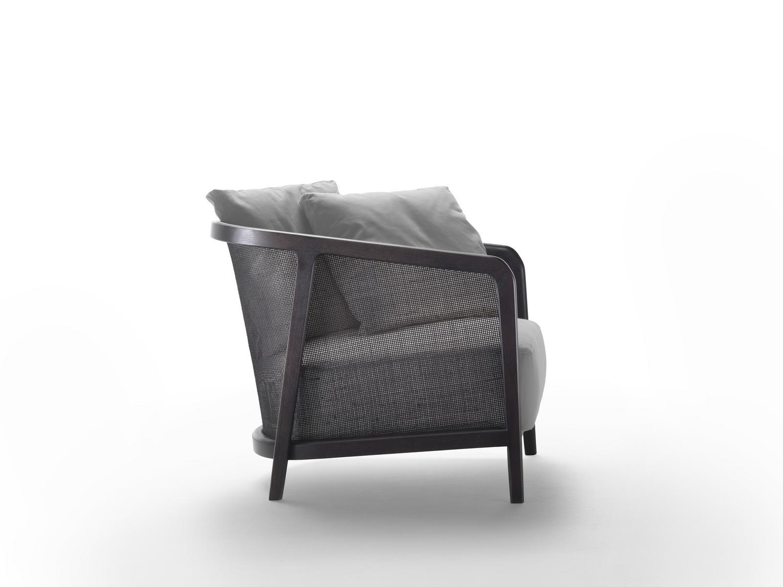TOSCA Fabric armchair with removable cover with armrests