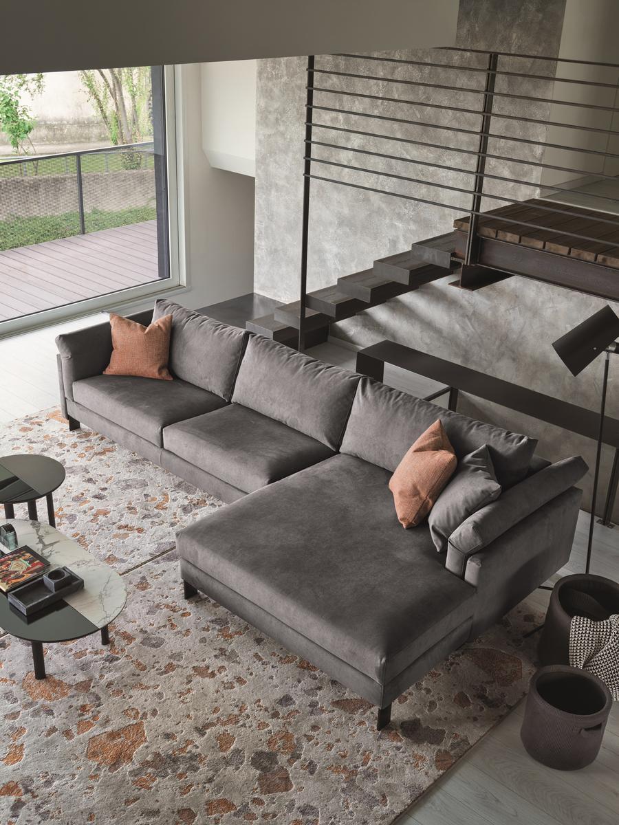 MERIDIEN Fabric sofa with chaise longue MERIDIEN Fabric sofa with chaise longue