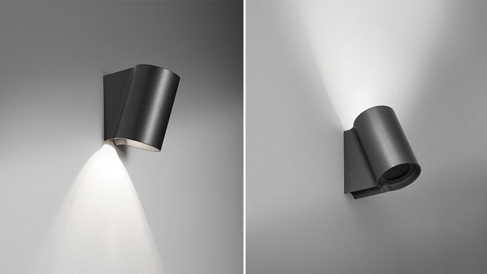OBLIQUE LED direct-indirect light Outdoor wall Lamp