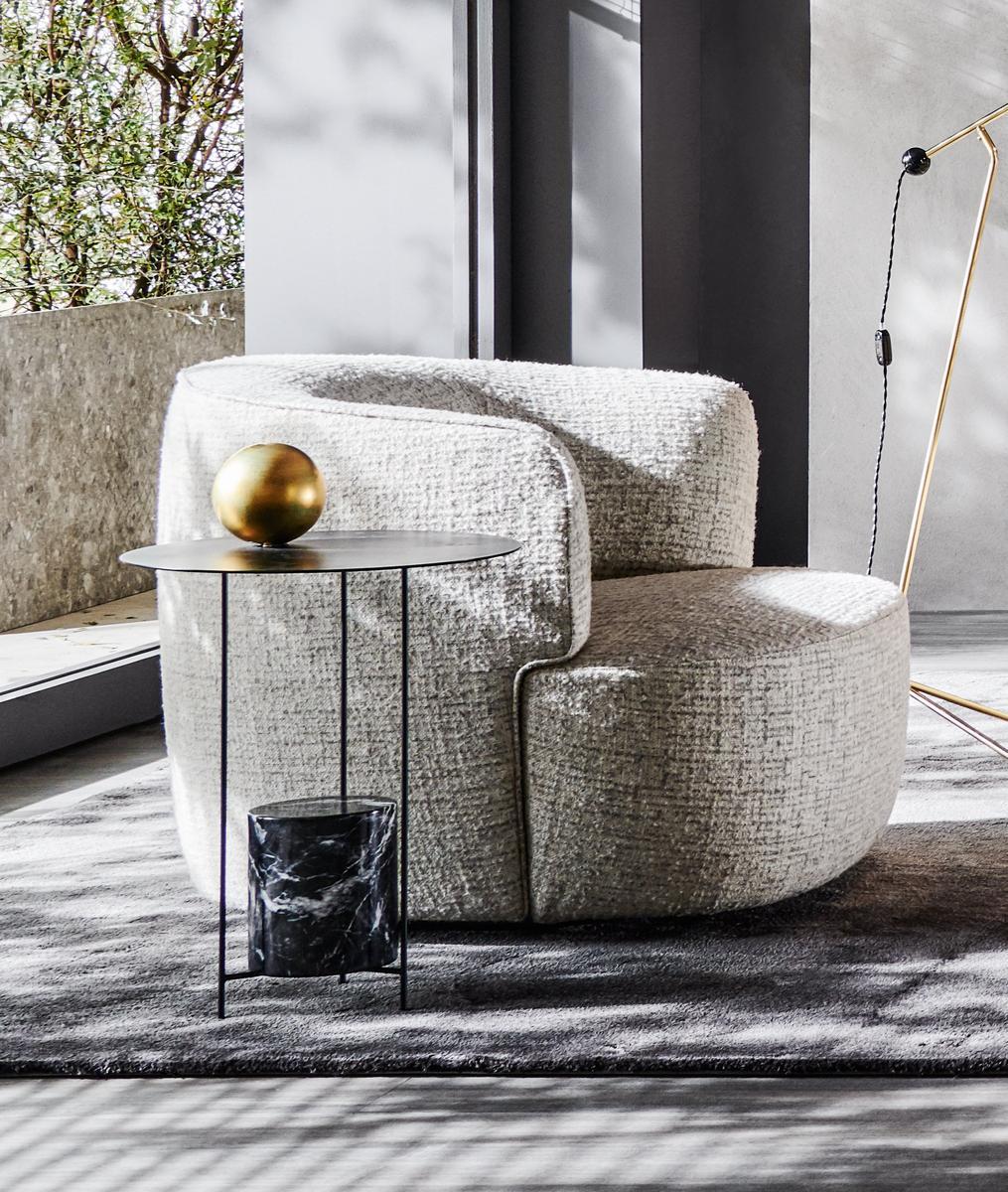 ELAIN Fabric easy chair with armrests
