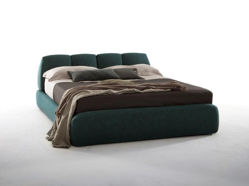 TUNY Upholstered leather storage bed