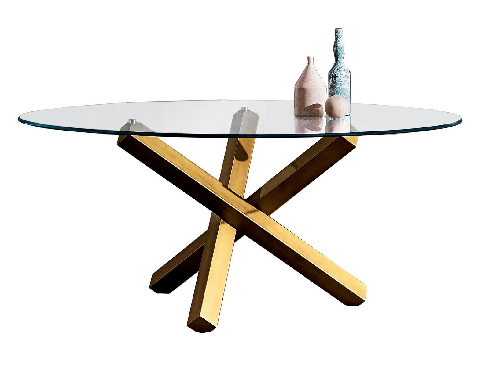 AIKIDO ROUND Round glass table