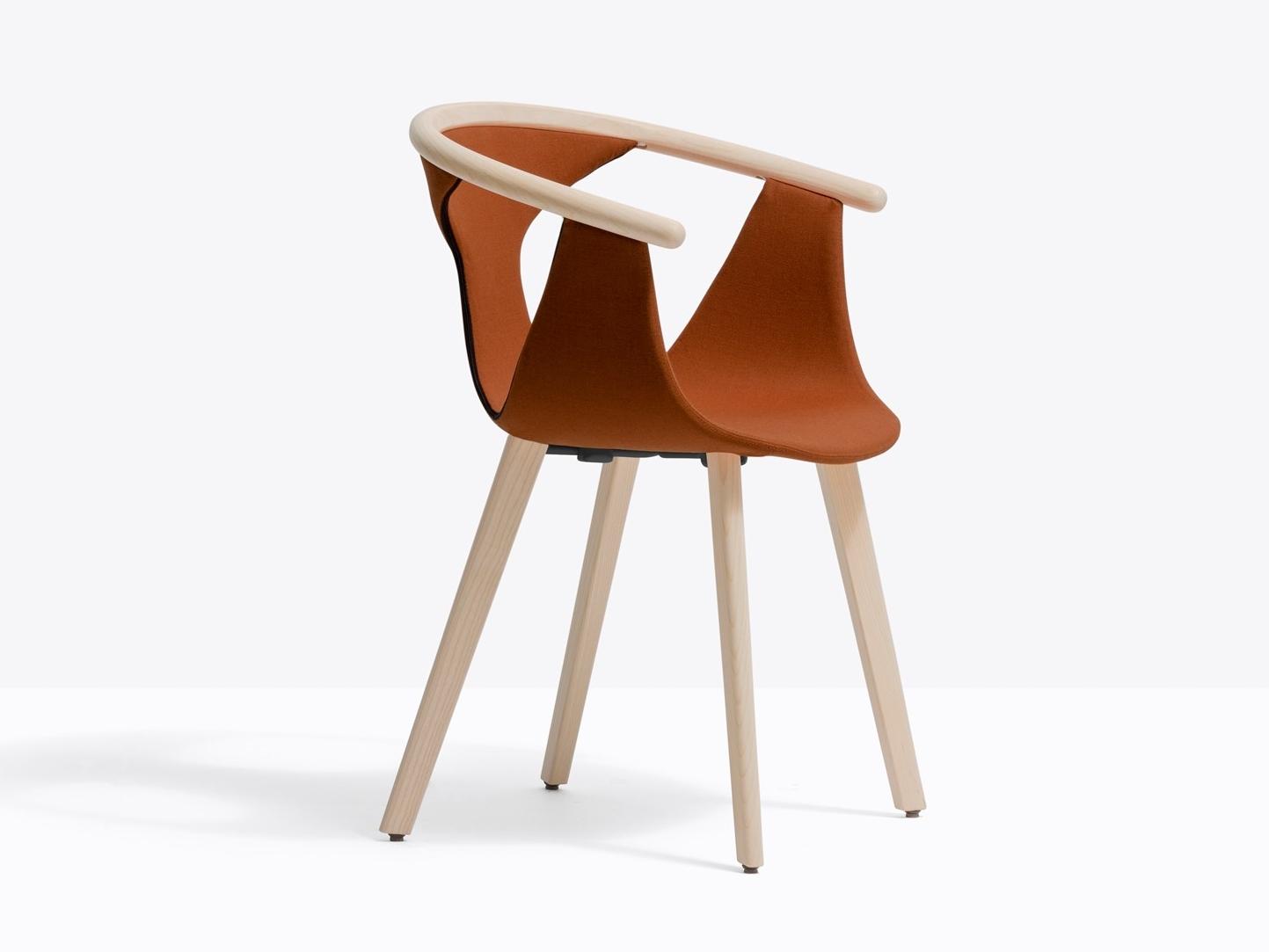 FOX SOFT 3727 Tanned leather chair with armrests