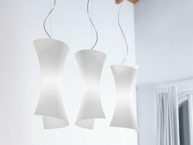 TWISTER Blown glass pendant lamp