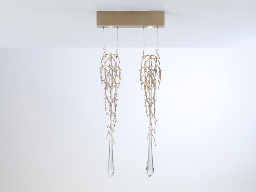 LIQUID CT3313/2 Handmade bronze pendant lamp