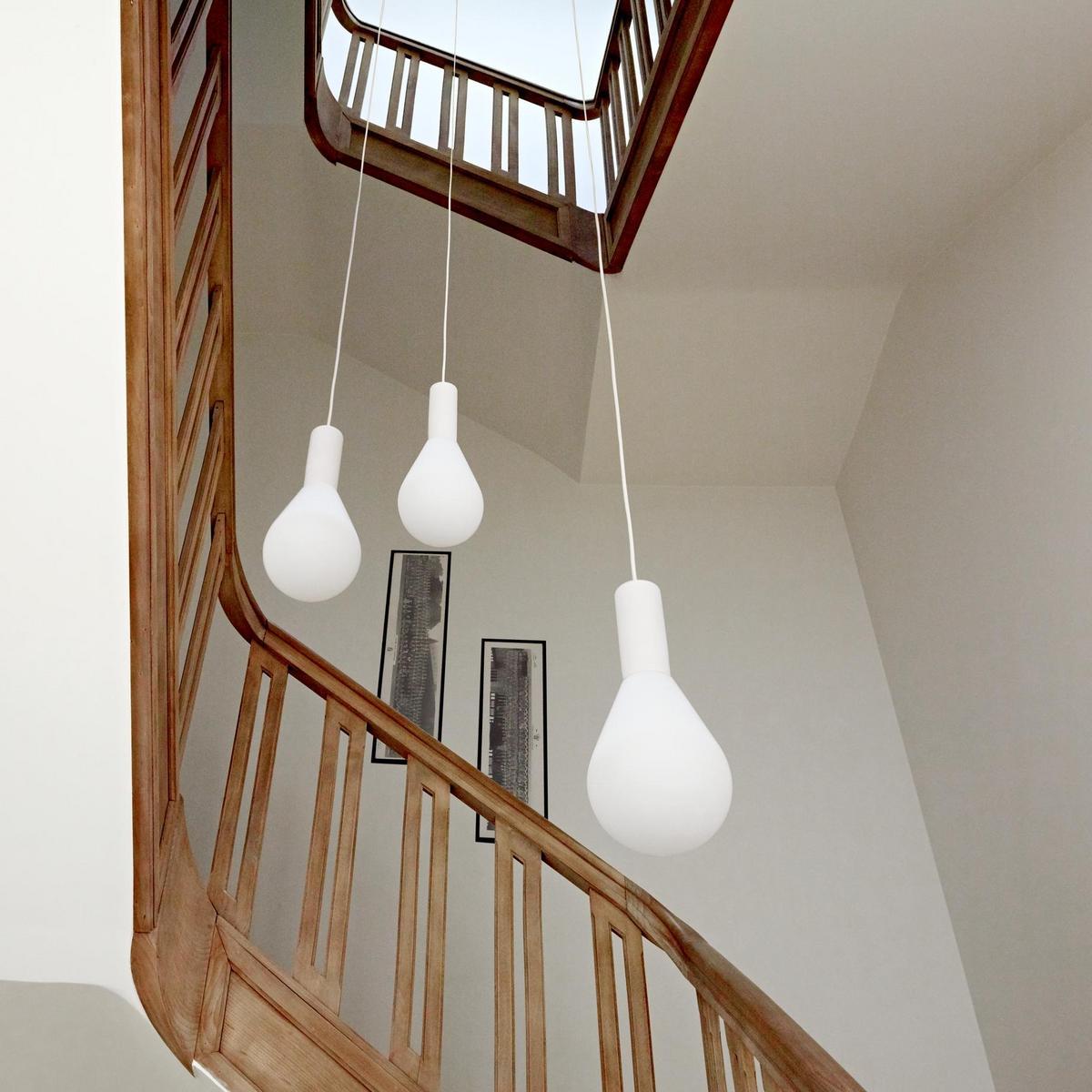 GIBOULEE Glass and steel pendant lamp