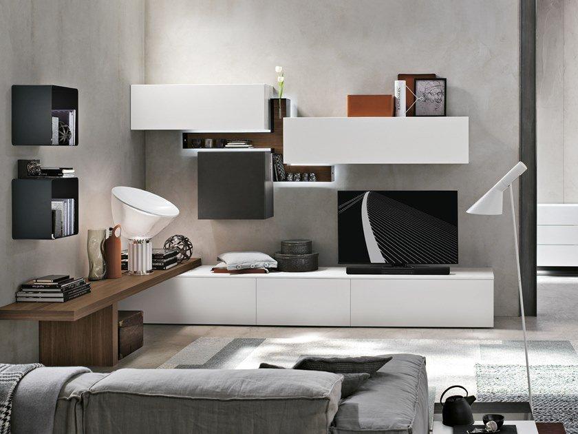 UNIT A070 Sectional storage wall with integrated lighting UNIT A070 Sectional storage wall with integrated lighting