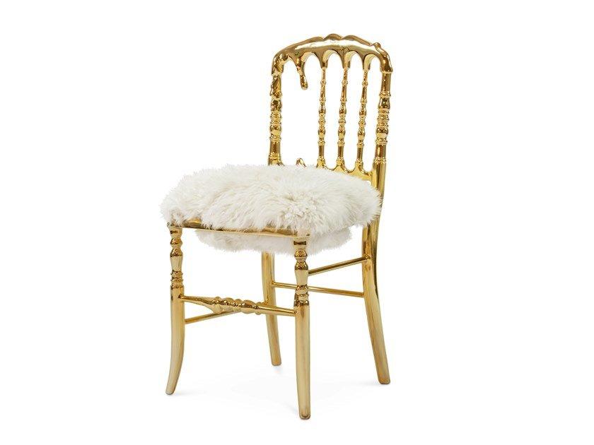 EMPORIUM FUR Aluminium chair with integrated cushion