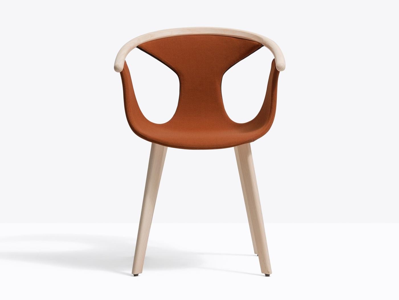 FOX SOFT 3727 Tanned leather chair with armrests