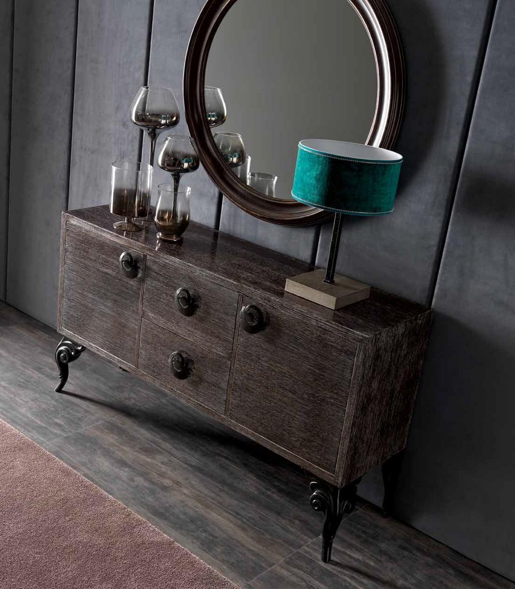 LUISA Wall-mounted framed round mirror