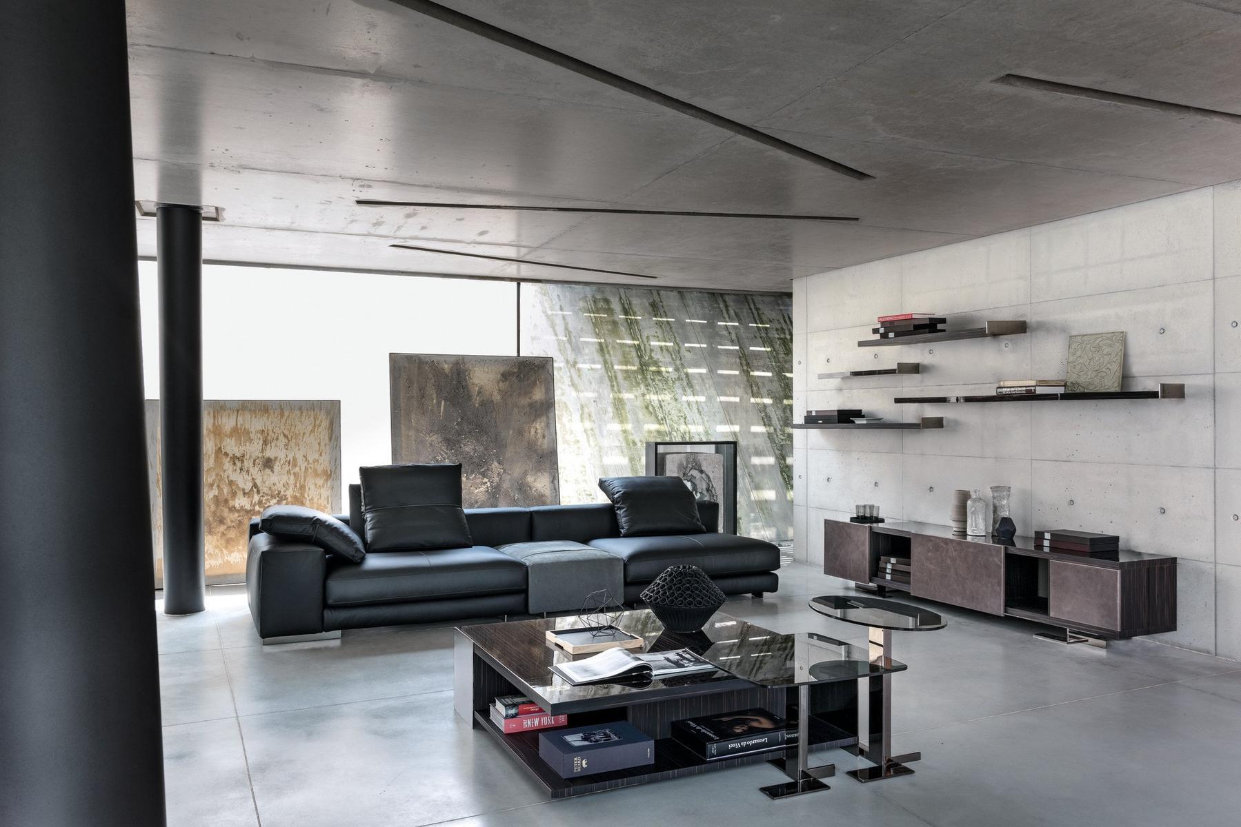 LITH Square glass side table LITH Square glass side table