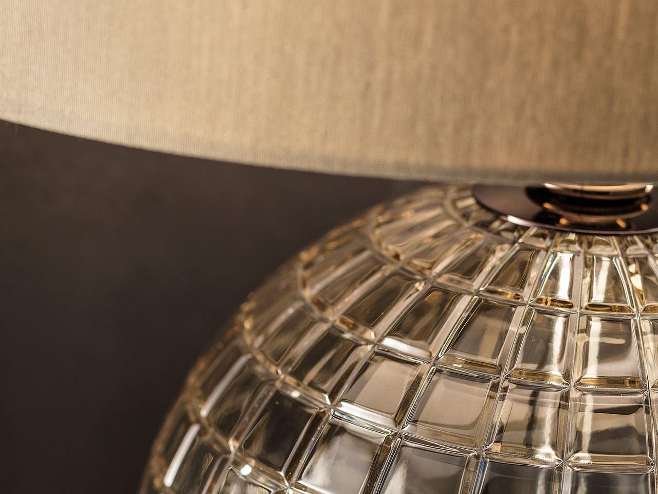 BRIGITTA Indirect light crystal and metal table lamp