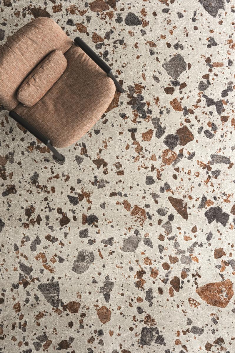 TERRAZZO Rectangular synthetic fibre rug