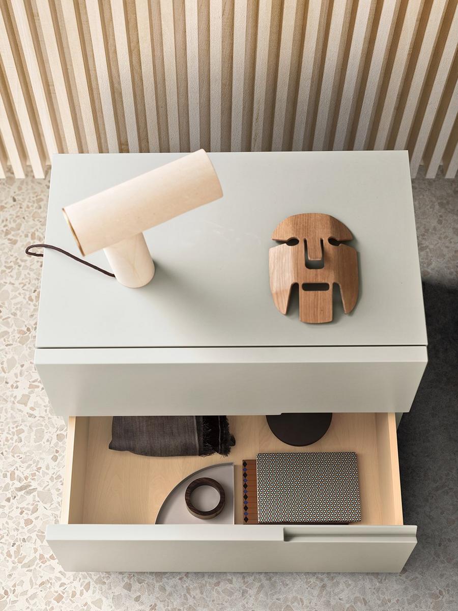 SEGNO Rectangular bedside table with drawers