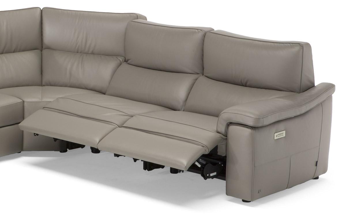 ROCK Corner leather sofa with electric motion