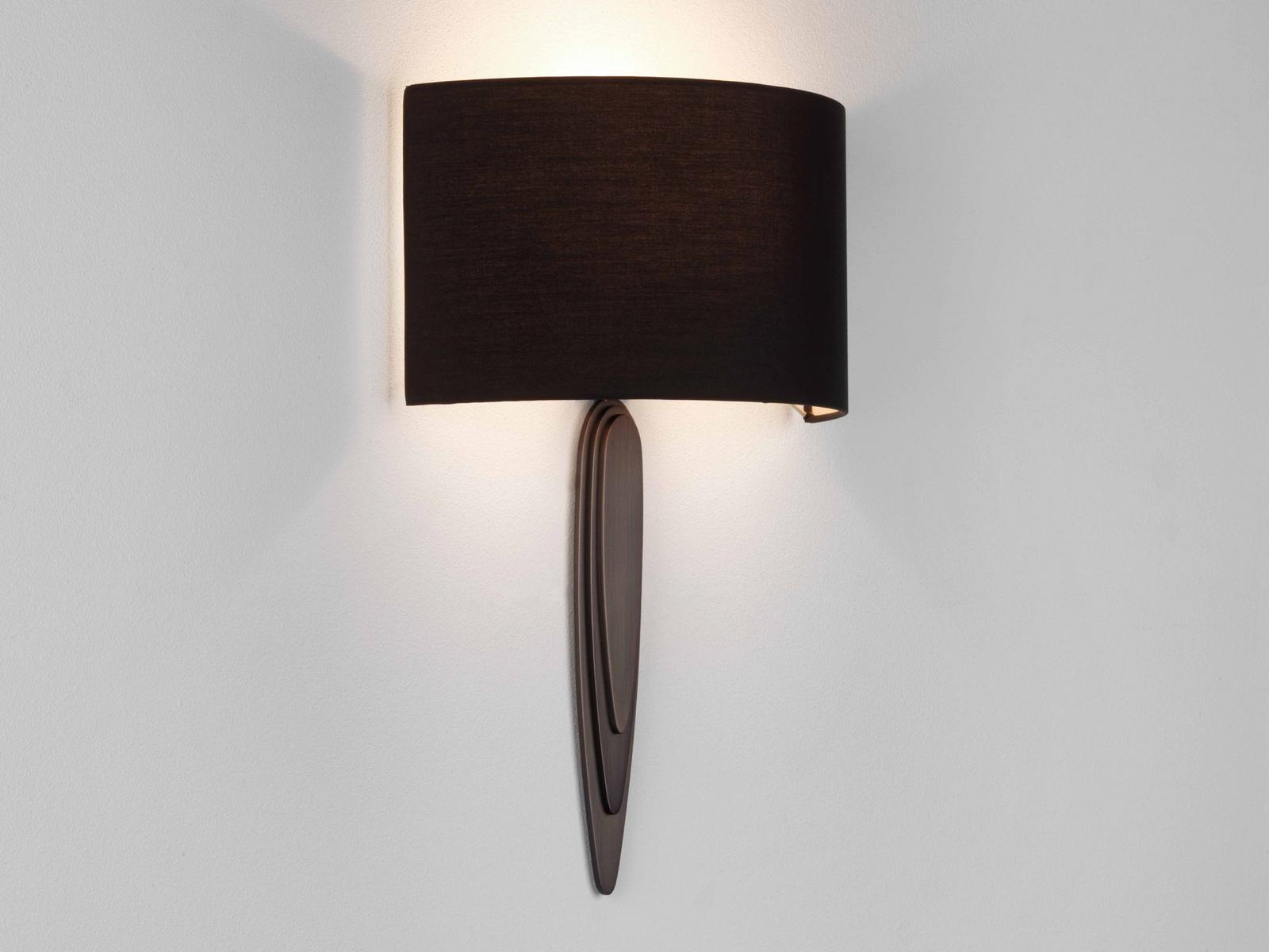 GAUDÌ Zinc wall lamp with fabric shade