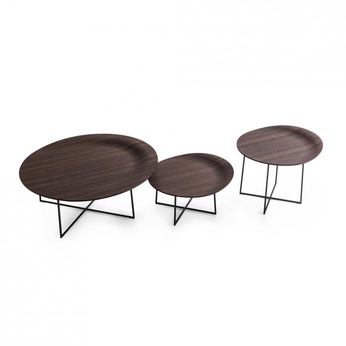 TREVI Round wooden coffee table for living room